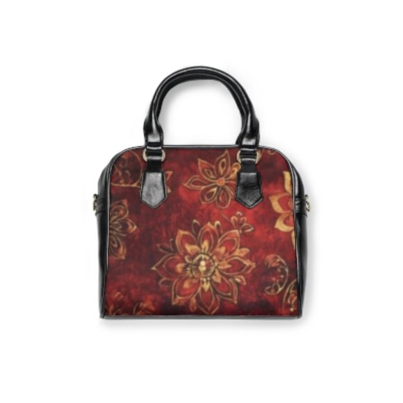 Floral Velvet Shoulder Handbag - Picture 3 of 3